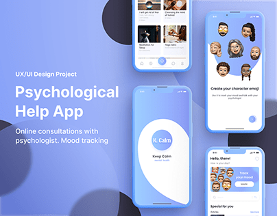 Psychological Help App, UX/UI Project.
