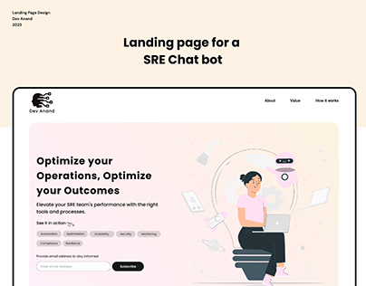 Dev Anand : Landing page for a SRE Chat bot