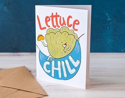 Lettuce Chill Greeting Card