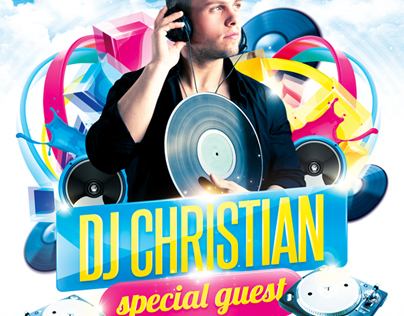 Guest DJ Party Flyer, PSD Template