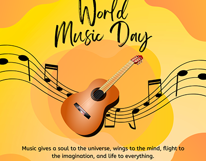 Yellow Modern Event World Music Day Instagram Post