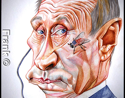 Caricature of Vladimir Putin