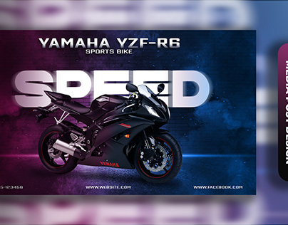 Yamaha YZF-R6 (Social Media Poster Design)