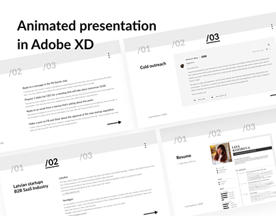 Animated presentation in Adobe XD