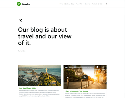 Blog Style - Traveler WordPress Theme