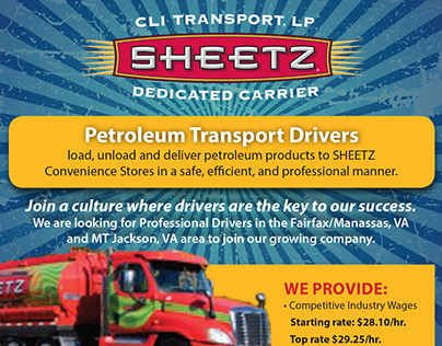 Recruitment advertising for sheetz