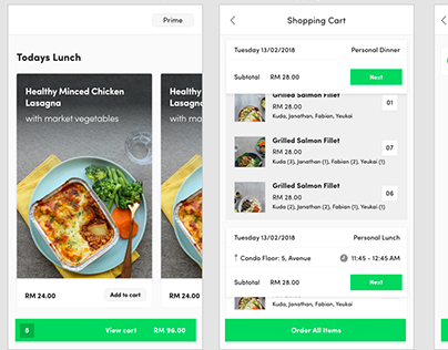 Dahmakan Group (Food delivery ) ordering Concept