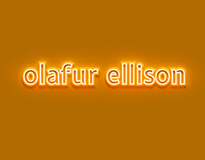 Olafur Ellison landing page