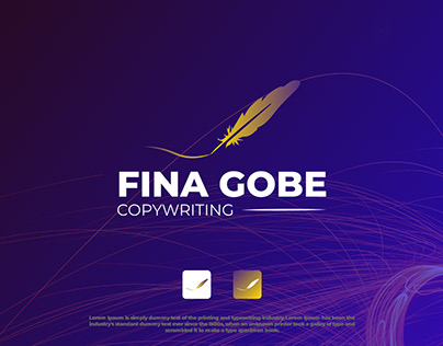 FINA GOBE | COPYWRITING LOGO | MODERN LOGO DESIGN