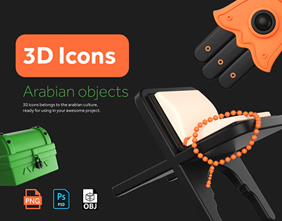 3D Arabian Icons