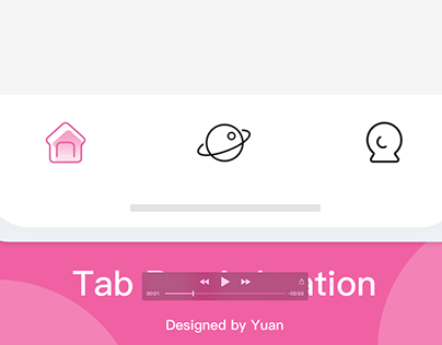 colorful tab bar animation