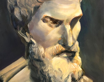 Epicurus, oil on canvas, 50/70 cm