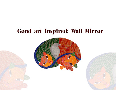 Gond art : Wall Mirror