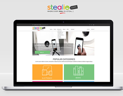 Stealio website design