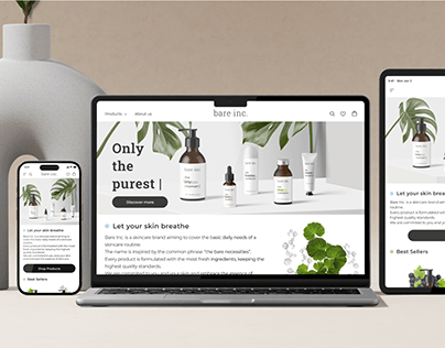 Bare Inc. | E-commerce UI/UX & Brand Design