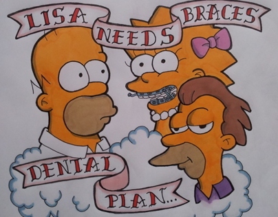 "Dental Plan" Simpsons Tattoo