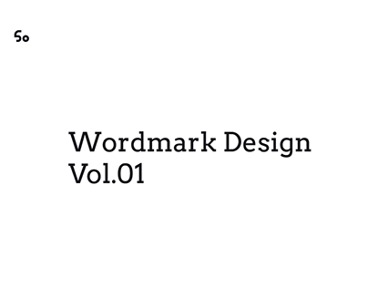 Wordmark Design Vol.01