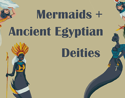 Ancient Egiptian Deities as a mermaids