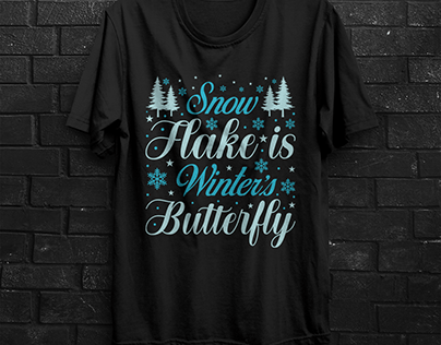 Snow flake is winter t shirt