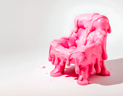 Pink gum chair