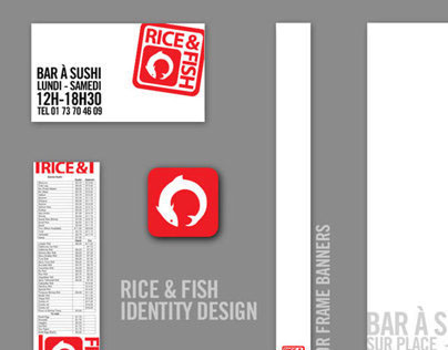 Rice and Fish Logo and Brand Identity