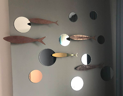 Wall decor - metal fishes