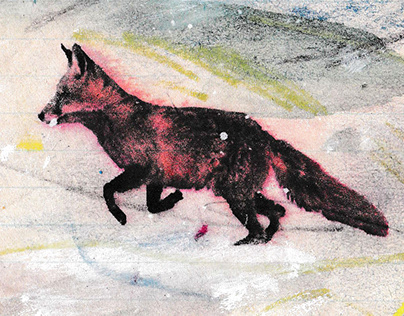 'Fox in the Snow' - greetings cards & prints