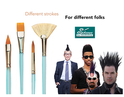 Paintbrushes diversity ad