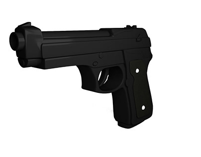 3D pistol gun modeling