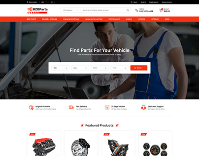 BzoParts - AutoParts & Accessories PSD Template