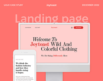 Joytoast | Landing page for Kickstarter