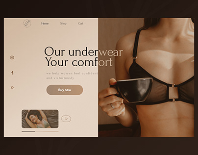 Underwear store - First screen
