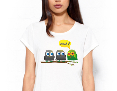 Print on a T-shirt "Owl Drug Dealer"