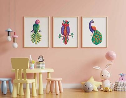 Nursery Art-prints - Quirky Birds