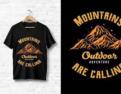 Mountains t shirt design