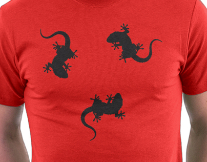 Cool 3 Lizards (Gecko) T-Shirt Design