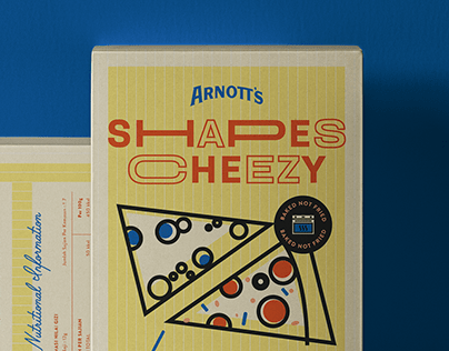 Arnott's Shapes Cheezy - Packaging Design