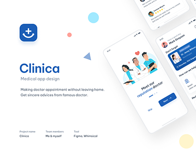 Clinica - A medical app UI/UX design