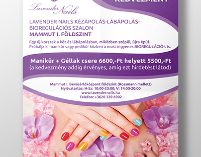 Poster and Facebook Cover designs for Lavender Nails