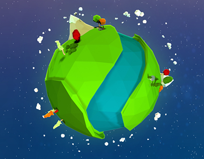 Low poly planets
