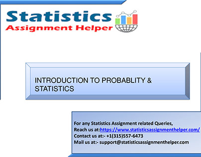 Probabilty and Statistics assignment help
