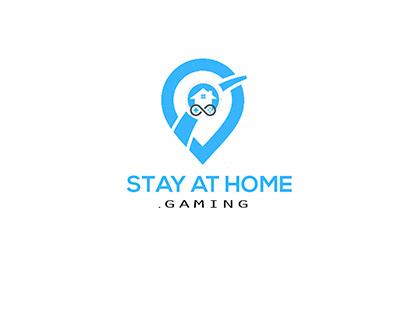 creative stay at home gaming logo