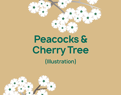 Peacocks & Cherry Tree