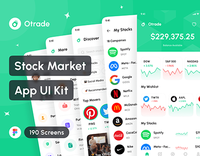 Otrade - Stock Trading, Stock Market App UI Kit