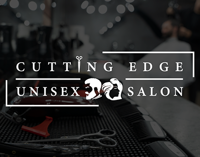 Cutting Edge Unisex Salon Logo Design