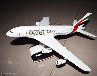 Scaled paper model Emirates A380