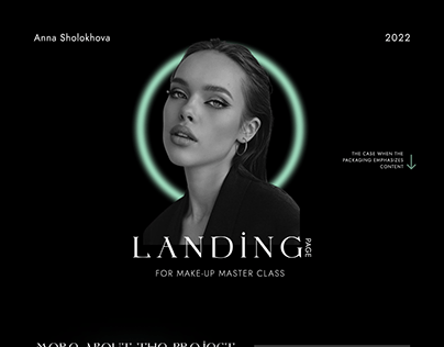 landing page for make-up master class