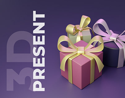 3d present box