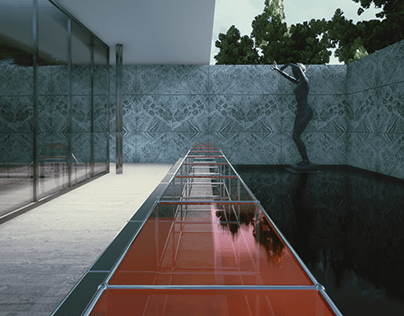 Mies van der Rohe Pavilion(render for AIM Arquitectura)