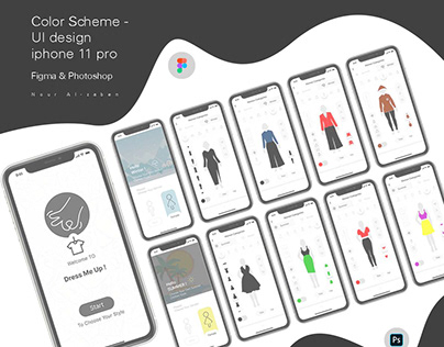 Color scheme UI design, iphone 11 pro